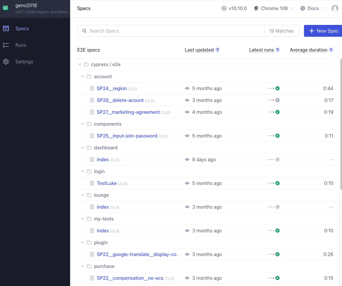 cypress dashboard